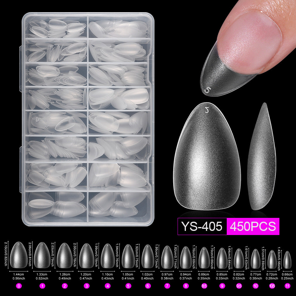 365nails Full-Matte Nail Tips | Multi-Shape Nail Extension Set with Storage Case