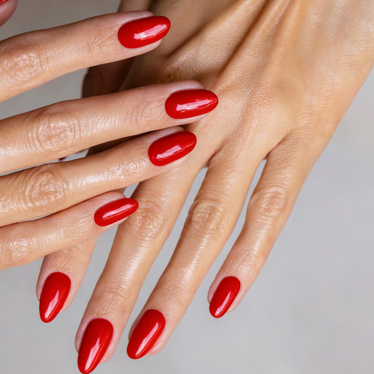 Factory direct sales wearing nail Yiwu manicure 24 pieces short round nail piece solid color simple fake nail wholesale
