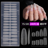 365nails: "No-File Matte Nail Tips with Guide Lines" – Short Square/Almond Nail Extensions