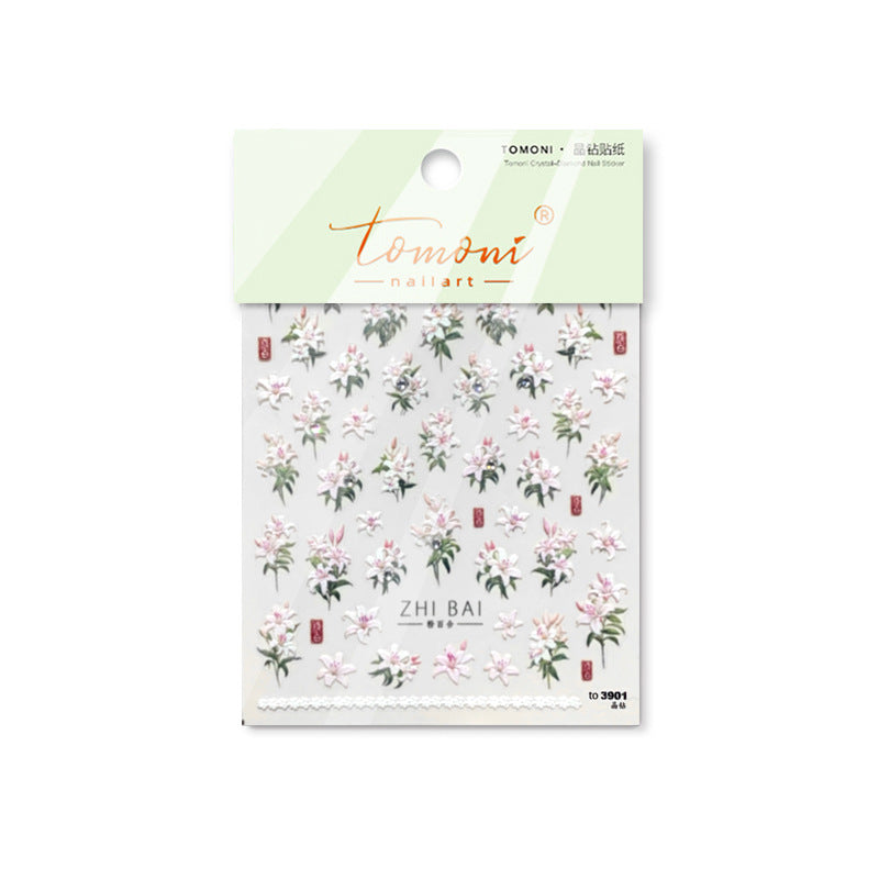 365nails: 빈티지 장미 입체 – 네일 아트 스티커