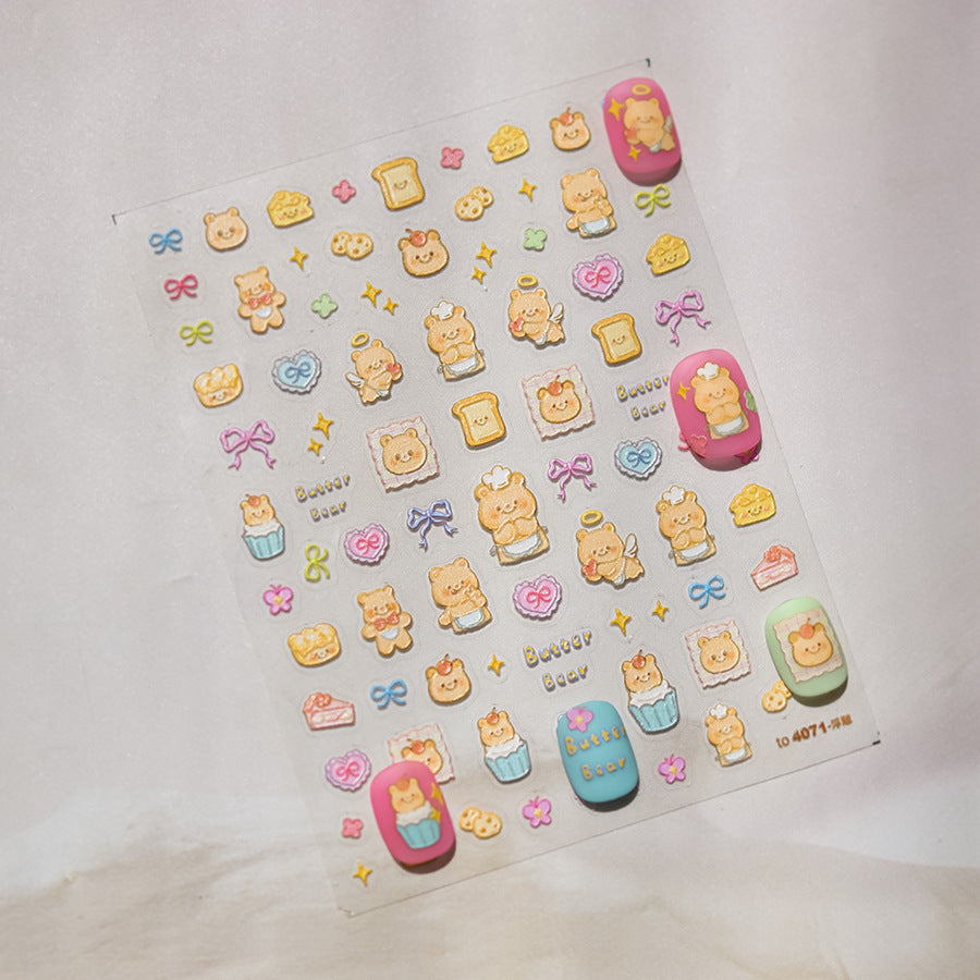365nails: "Panadería Osito Mantequilla" – pegatinas para uñas