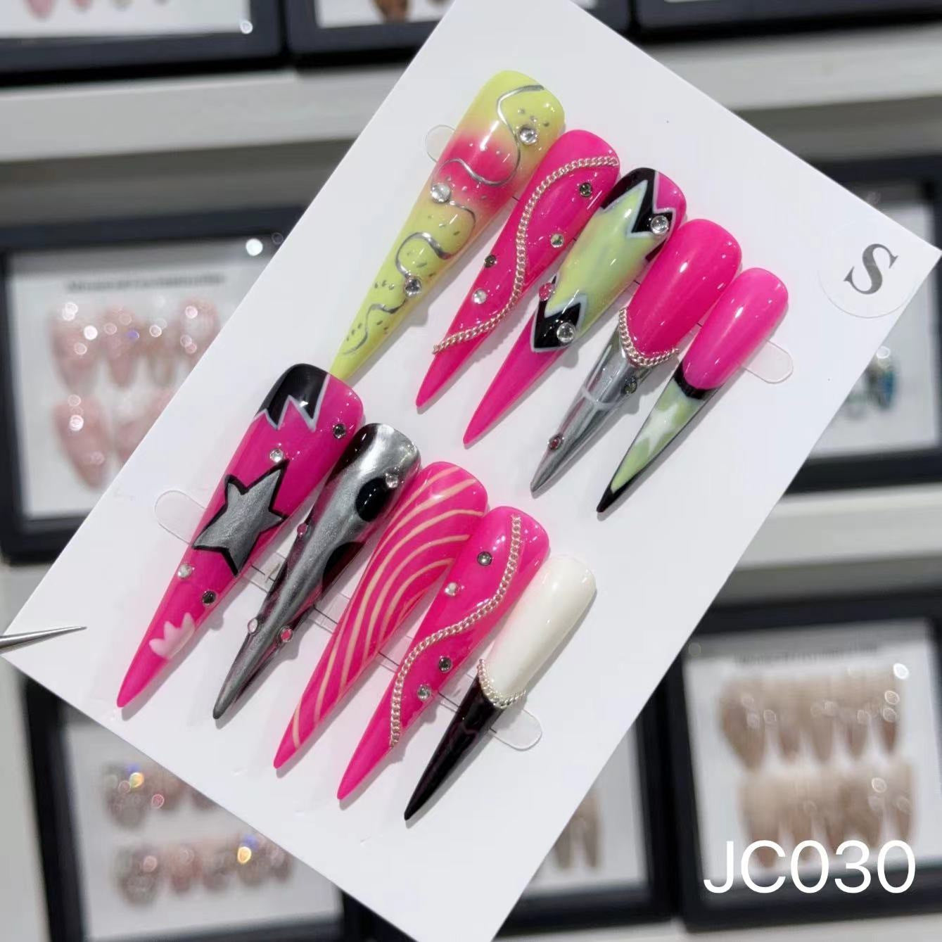 Extra Long 5.5cm Stiletto Press-On Nails Collection | Dozens of Styles | Reusable & Ready to Wear