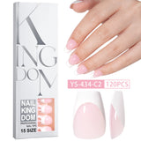 Hot-selling French-style armor, simple spray oil-shiny patch manicure removable trapezoidal nail piece 120 pieces in a box