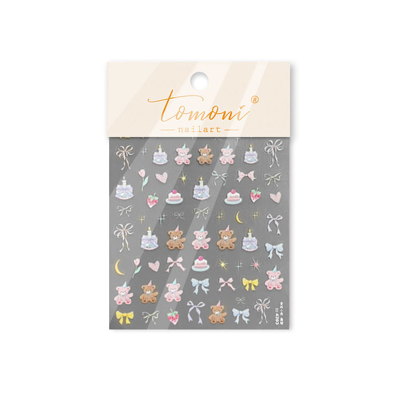 365nails: 귀여운 테디 베어 파티 – 네일 아트 스티커