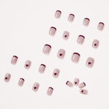 Uñas postizas con acabado de café francés Love Press on, uñas suaves, uñas removibles ｜365nails