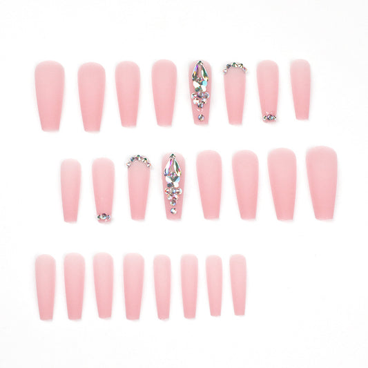 Bare powder matte rhinestone extra long ballet wearing armor wholesale finished product wearing armor piece finished product detachable wearing armor｜365nails