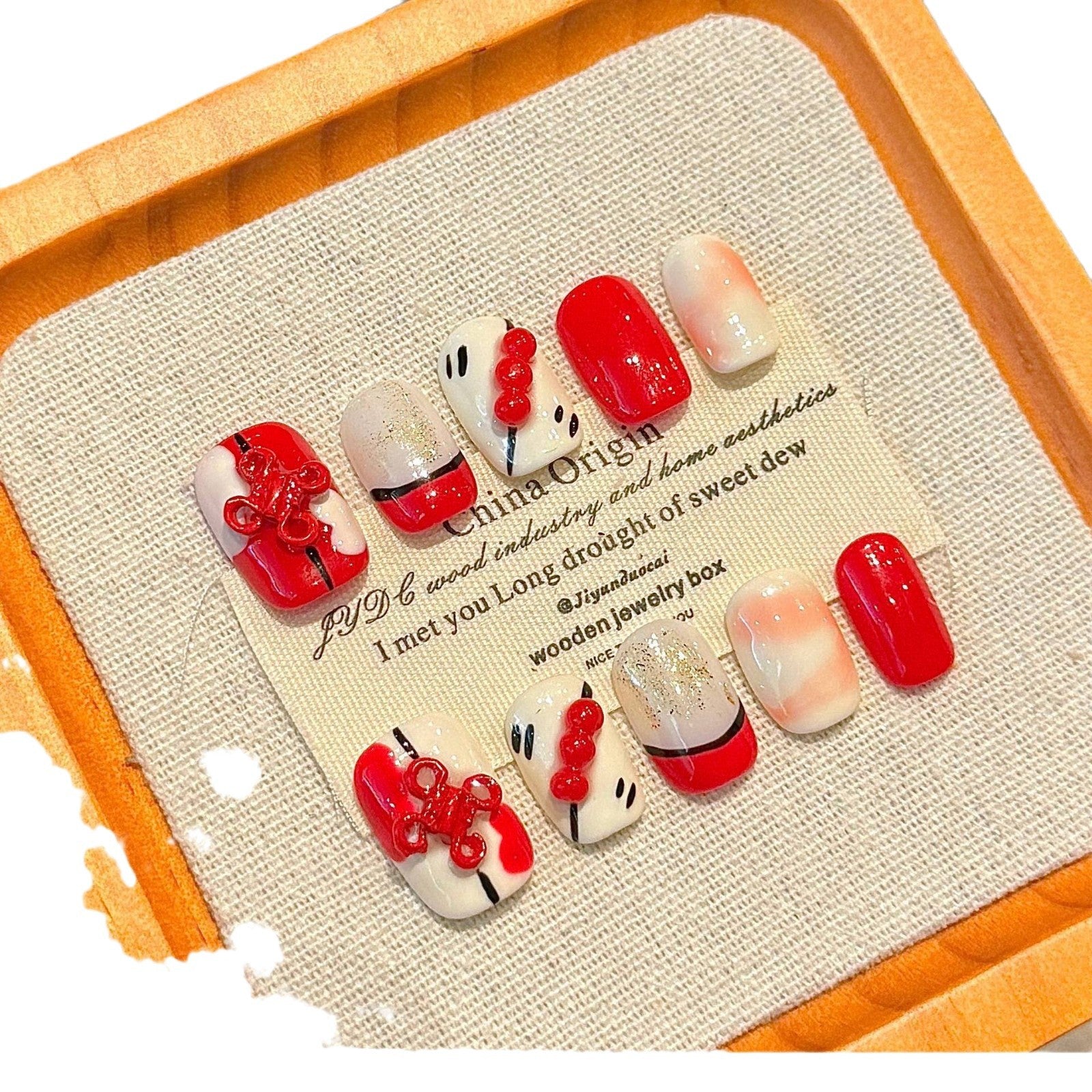 365nails: "Lunar Blossom" – 3D Floral Handmade Medium Almond Nails