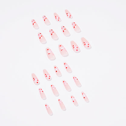 Taoxin series square sweetheart brand Press on nails Valentine's Day  temperament  piece finished  piece, removable｜365nails