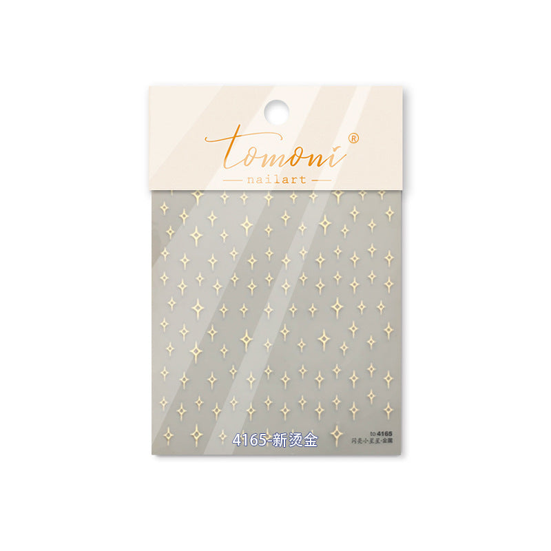 365nails: "shiny gold starburst metal set" – Nail Art Stickers