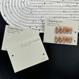 Minimal White Display Cards for Handmade Press On Nails (MOQ=50)
