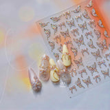 Holographic Jelly Butterfly Nail Stickers – 3D Embossed Iridescent Set