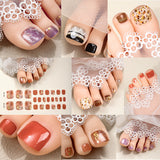 Semi-Cured Gel Nail Strips Korean Japanese Toe Art Style (MOQ=3)