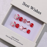 New handmade press-on nails cute cartoon fake nail flakes 3-12 years old