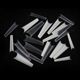 Nail Tips Press on nails piece, denim nail 240 pieces, boxed extended trapezoidal seamless transparent semi-patch nail piece