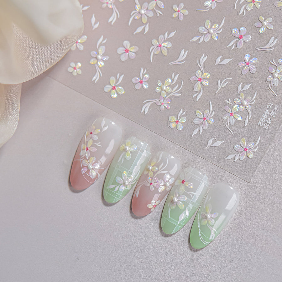 365nails: 진주빛 미니 꽃 네일 아트 스티커