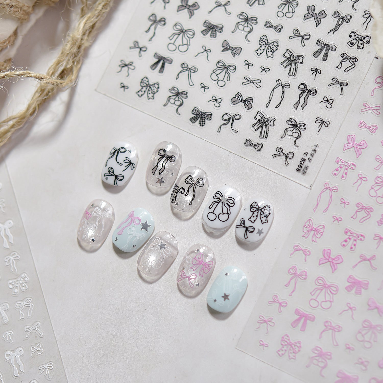 Pink Bow Collection – Sweet Coquette Nail Art Set