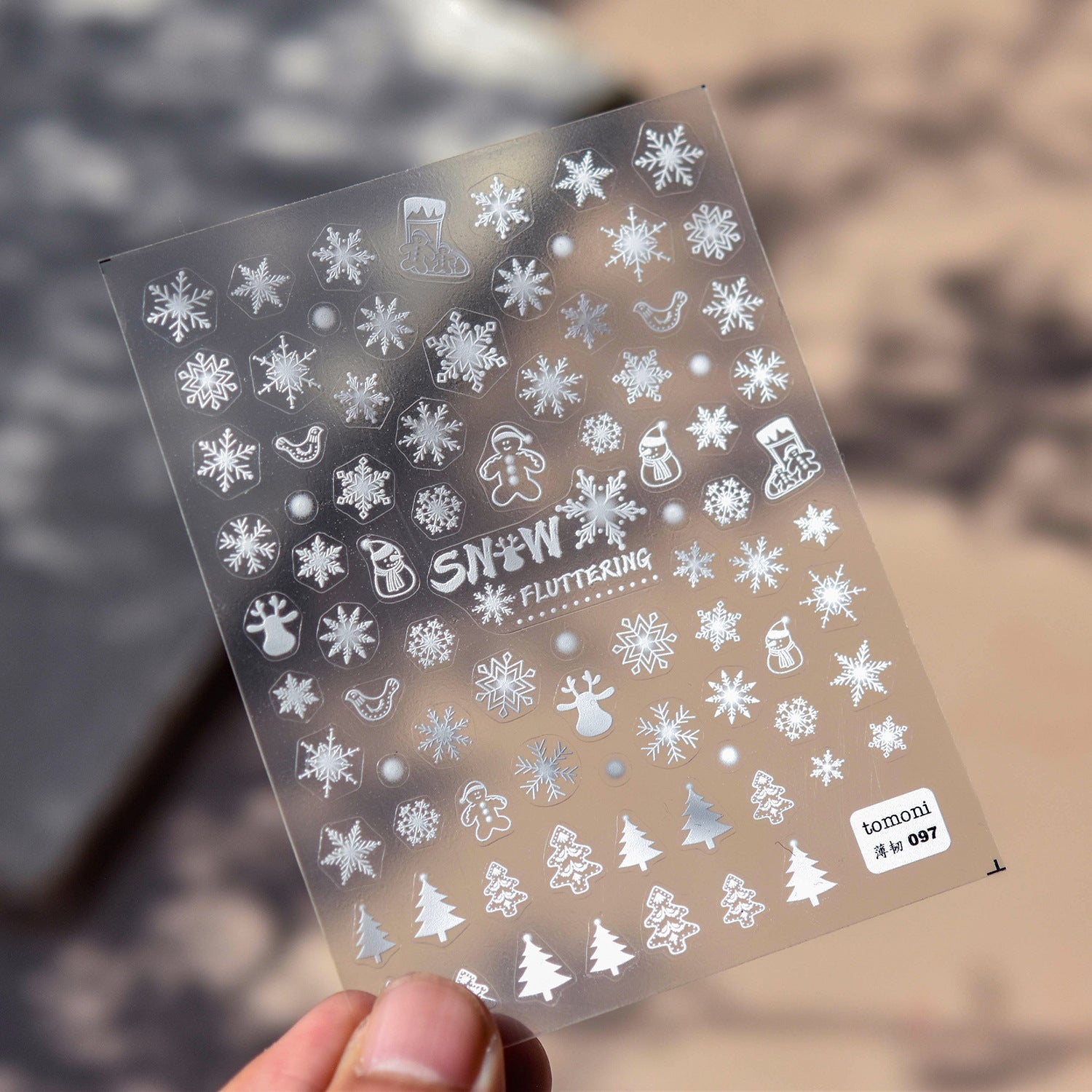 Cozy Knitwear: "Winter Warmth" – 5D Embossed Nail Sticker