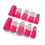 Neon Pink Duckbill Press On Nails