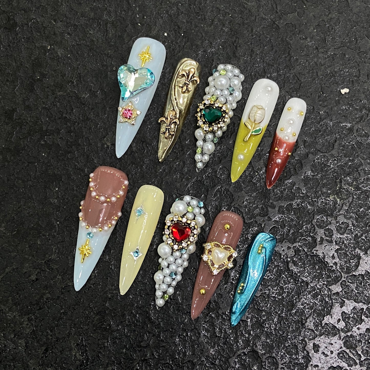 Pure handmade press on nails   nail art fake nails beauty | 365nails