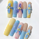 Pastel Dream Bow Sculpted Press On Nail Set