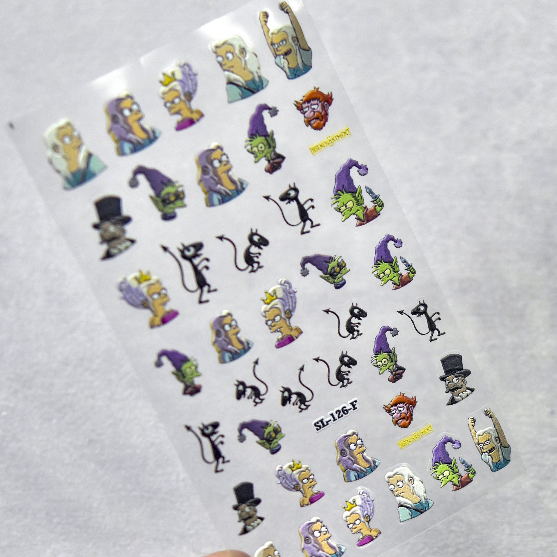 365nails: "Disenchantment Cartoon Character" – nail art stickers