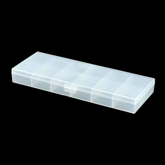 Simple matte transparent 12-grid nail piece storage box｜365nails