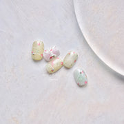 Mini Rose Bow Collection: "Blush Petal" – 3D Embossed Nail Sticker