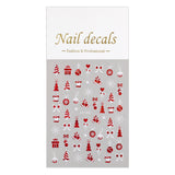 Christmas Series Nail Sticker Flat Belt Adhesive Christmas Snowman Elk Nail Art Sticker Ornament DH
