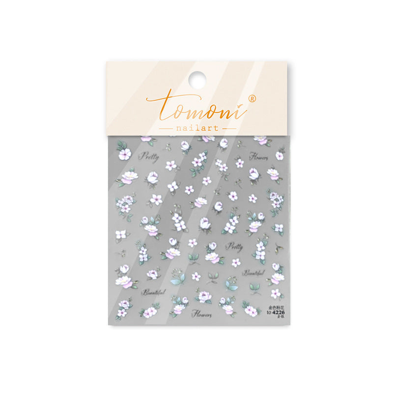 Lucky Clover Iridescent Collection: "Fresh Luck" – 3D Embossed Nail Sticker
