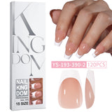 Hot-selling French-style armor, simple spray oil-shiny patch manicure removable trapezoidal nail piece 120 pieces in a box