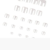 Glossy Pearl White Press On Toenails with Square Shape