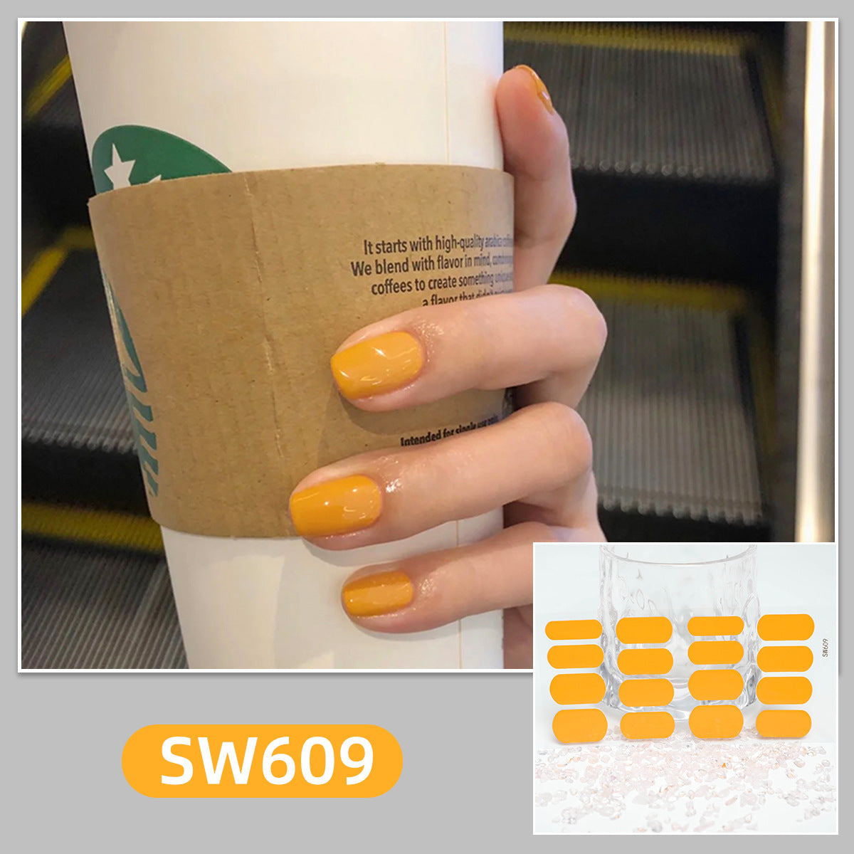 Nail art sticker simple solid color collection nail sticker gentle gradual change jump color nail sticker, waterproof and long-lasting sticker｜365nails