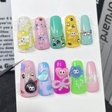Duck beak nail cute cartoon dopamine plastic wind handmade press-on nails wearable nail sticker｜365nails