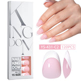 Hot-selling French-style armor, simple spray oil-shiny patch manicure removable trapezoidal nail piece 120 pieces in a box