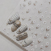 365nails: "Fleur de cerisier blanche délicate" – Autocollants de nail art