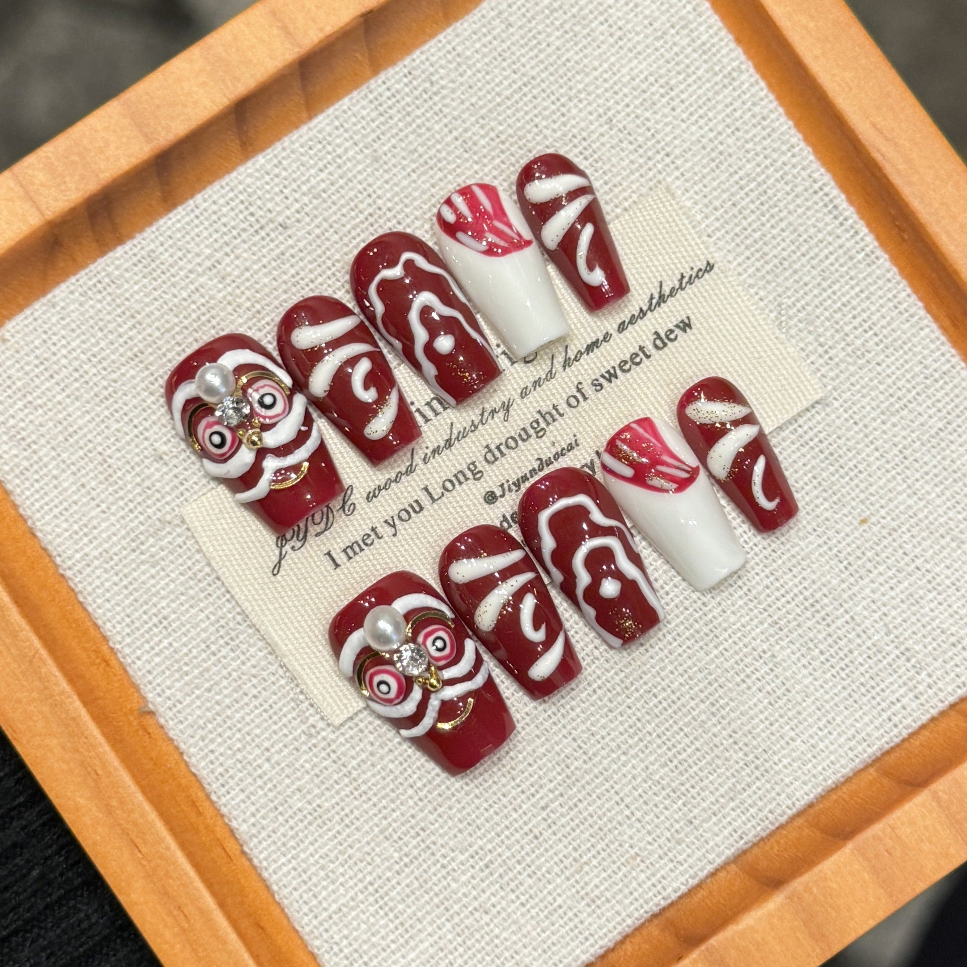 365nails: "Lion's Roar" – 3D Chinese New Year Handmade Coffin Nails