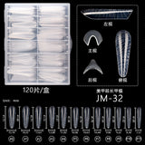 Nail Tips 120 transparent crystal nail molds, boxed with graduated crystal extension nail molds,  rapid phototherapy extension nail molds