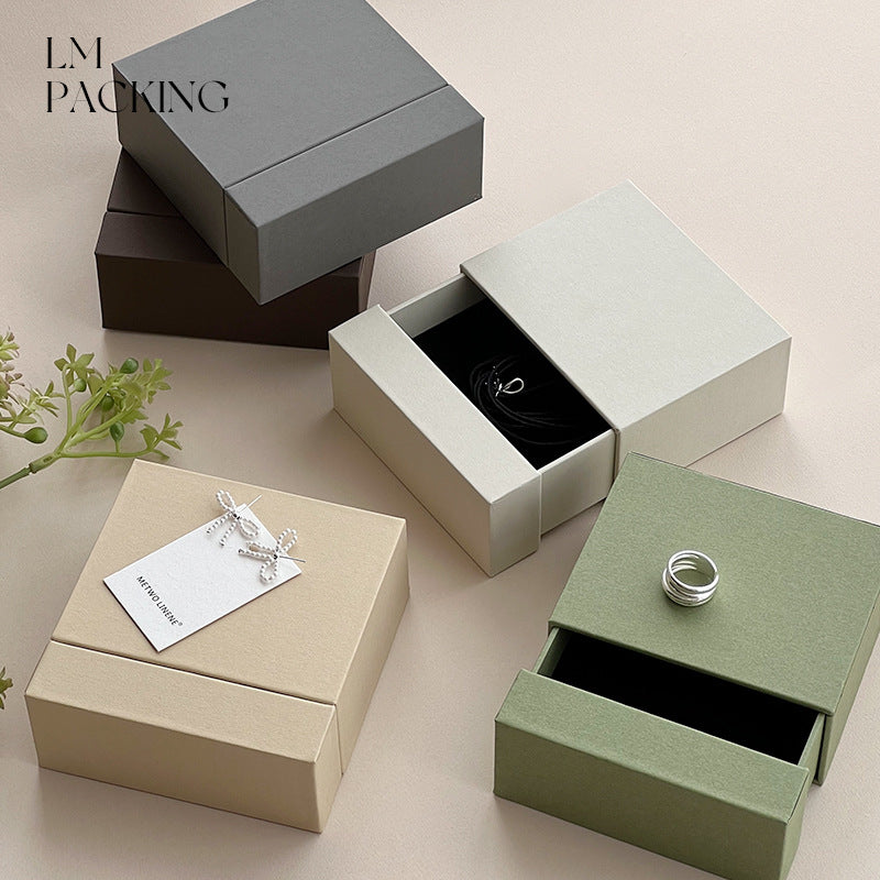 Minimalist Drawer Jewelry Packaging Box (MOQ=10)