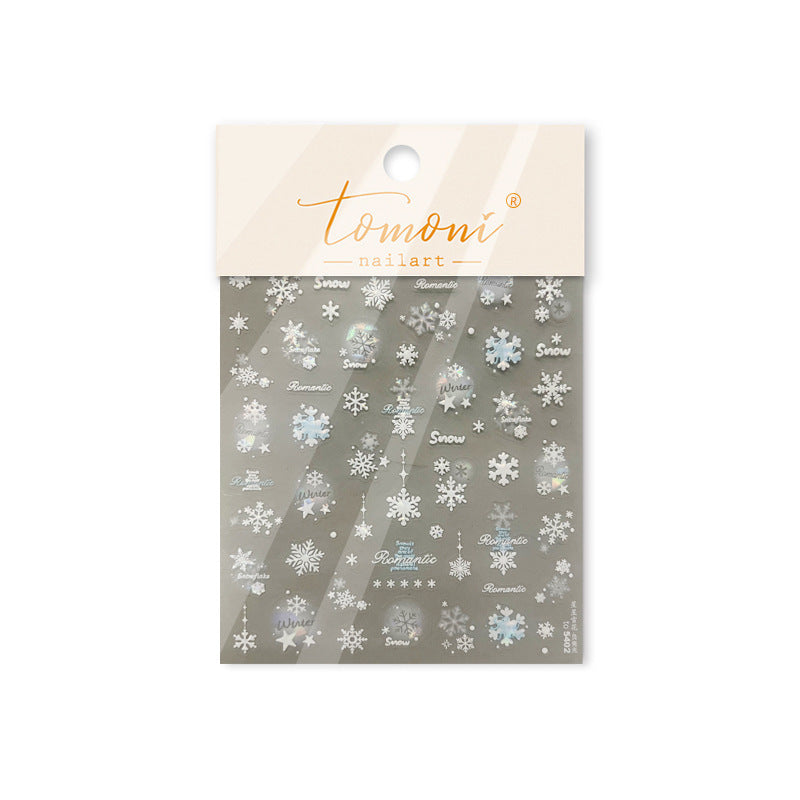Floco de Neve de Tricô – Adesivos de Unha Confortáveis de Inverno