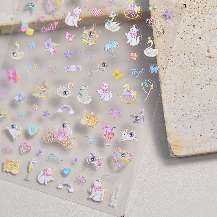 365nails: "Pastel Teddy Party" – nail art stickers