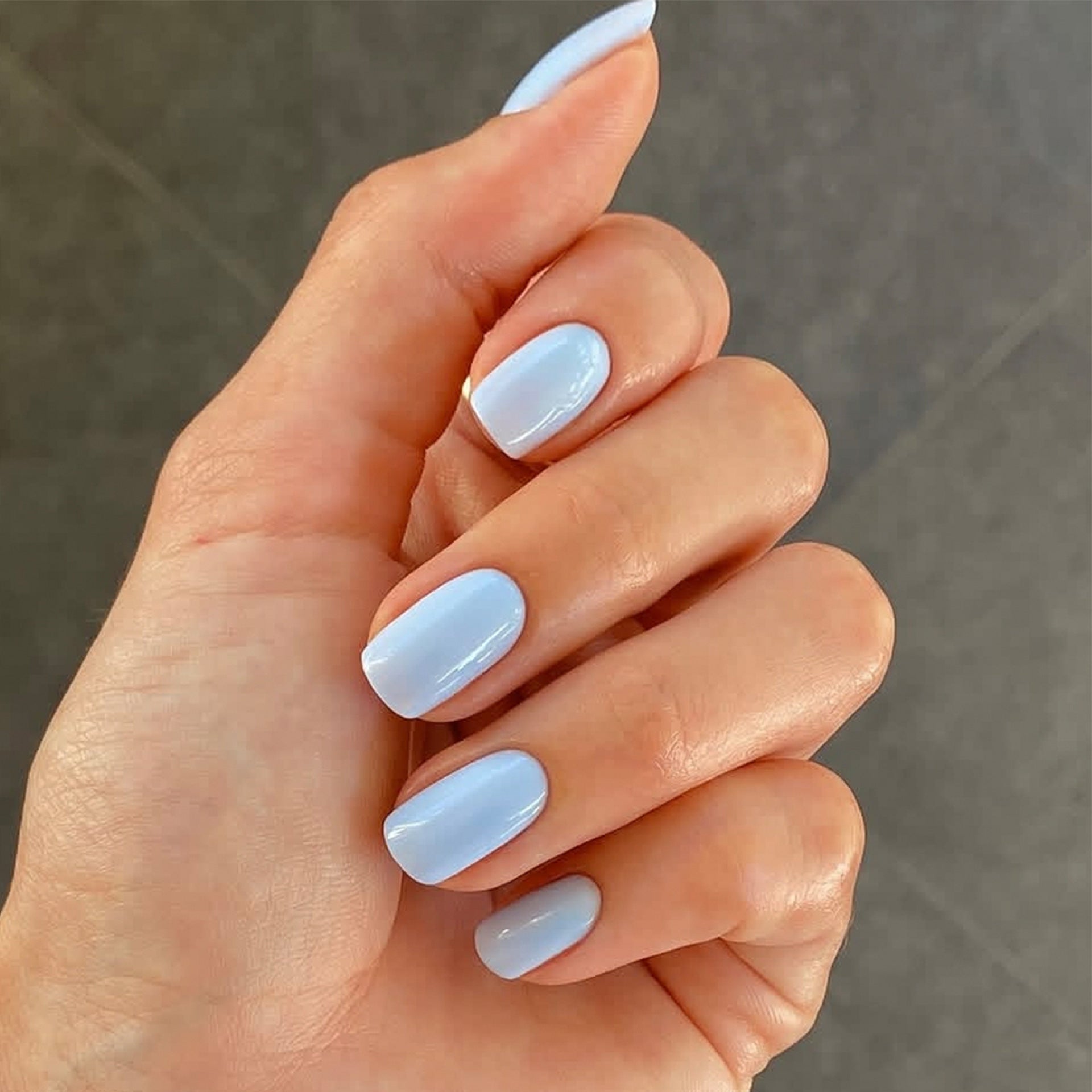 Lefan's new solid color blue wearing nail art piece square nail cross-border popular wearing nail piece wholesale