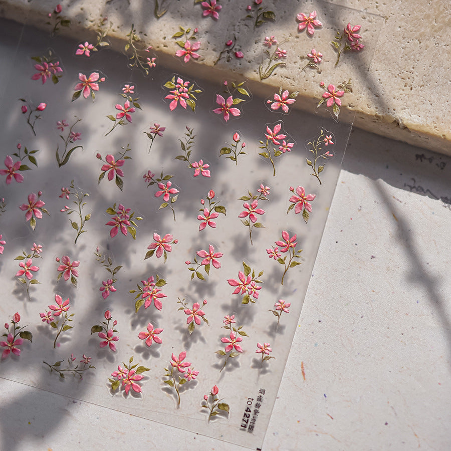365nails: "Dainty Pink Wildflower" – Nail Art Stickers