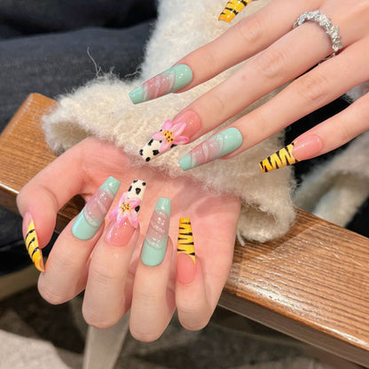handmade press on nails Wear Summer Atmosphere Nail Art False Nails | 365nails