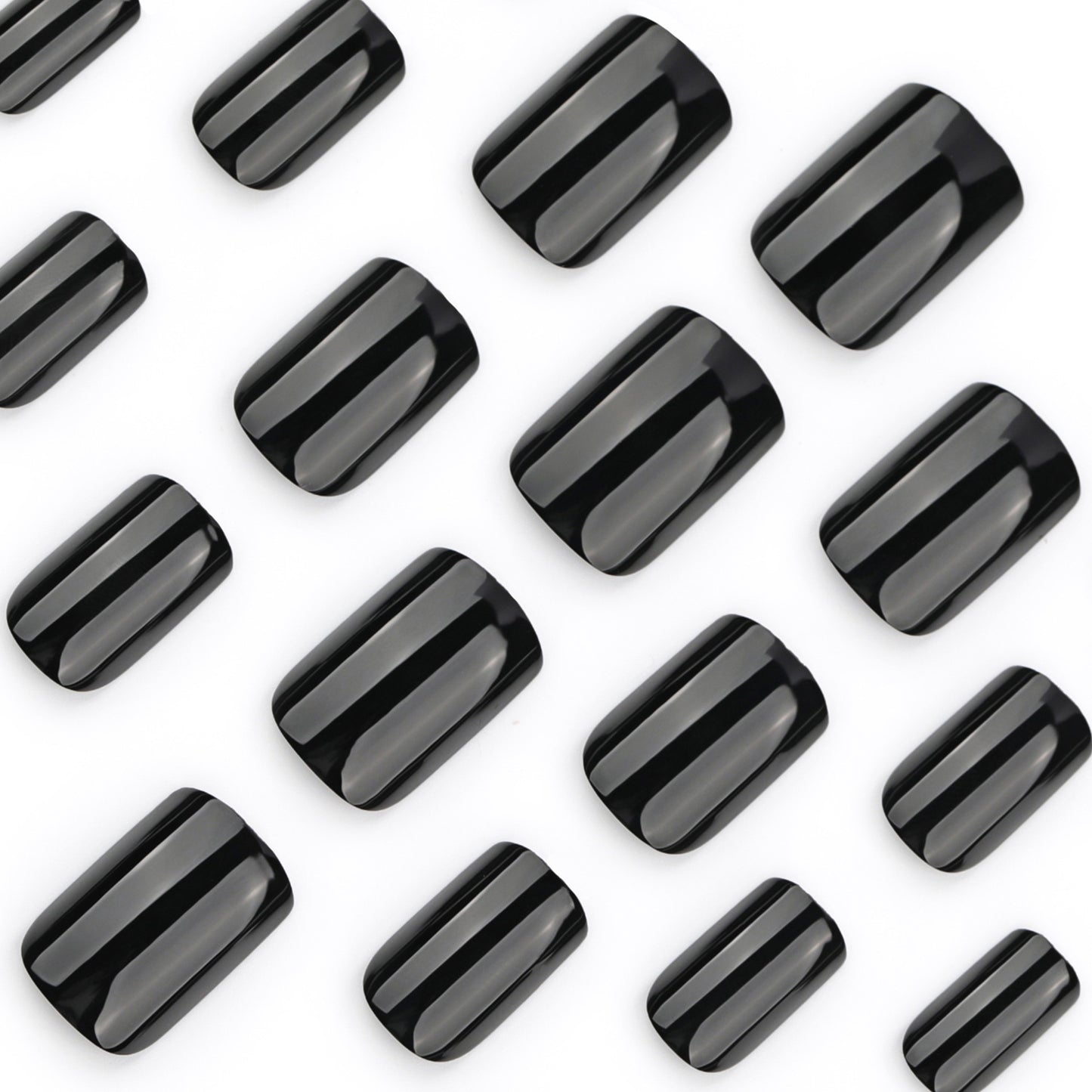 Classic black solid color manicure fake nails press on nails  hot-selling short-term wearing nail wholesale｜365nails