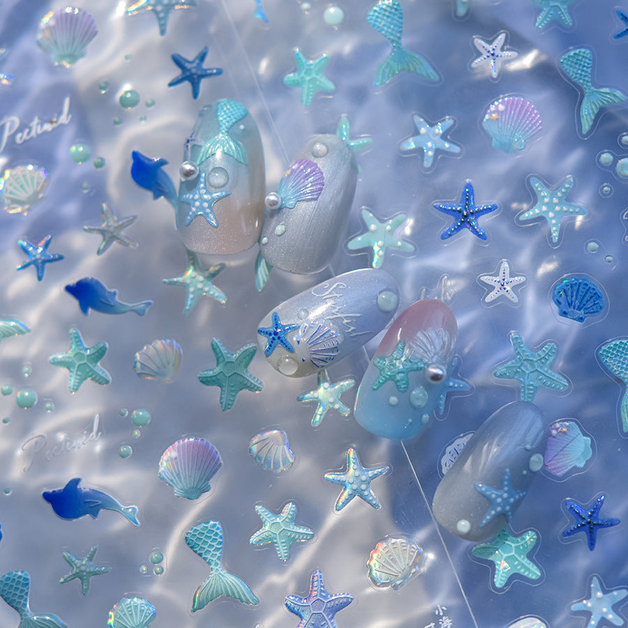 Ocean Mermaid Starfish – Summer Beach Nail Art Set
