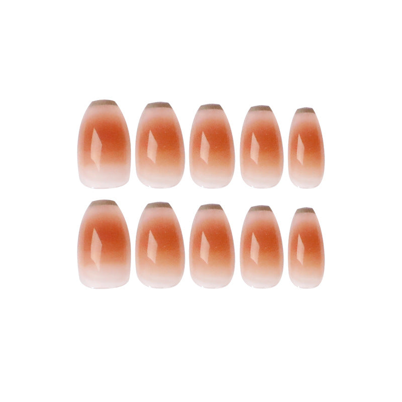 Wearable Nail Patch False Nail Nail Patch Persian Orange Blush Nail Art Removable Nail Art Wholesale｜365nails