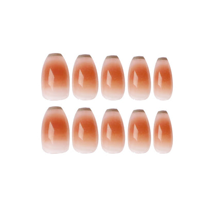 Wearable Nail Patch False Nail Nail Patch Persian Orange Blush Nail Art Removable Nail Art Wholesale｜365nails