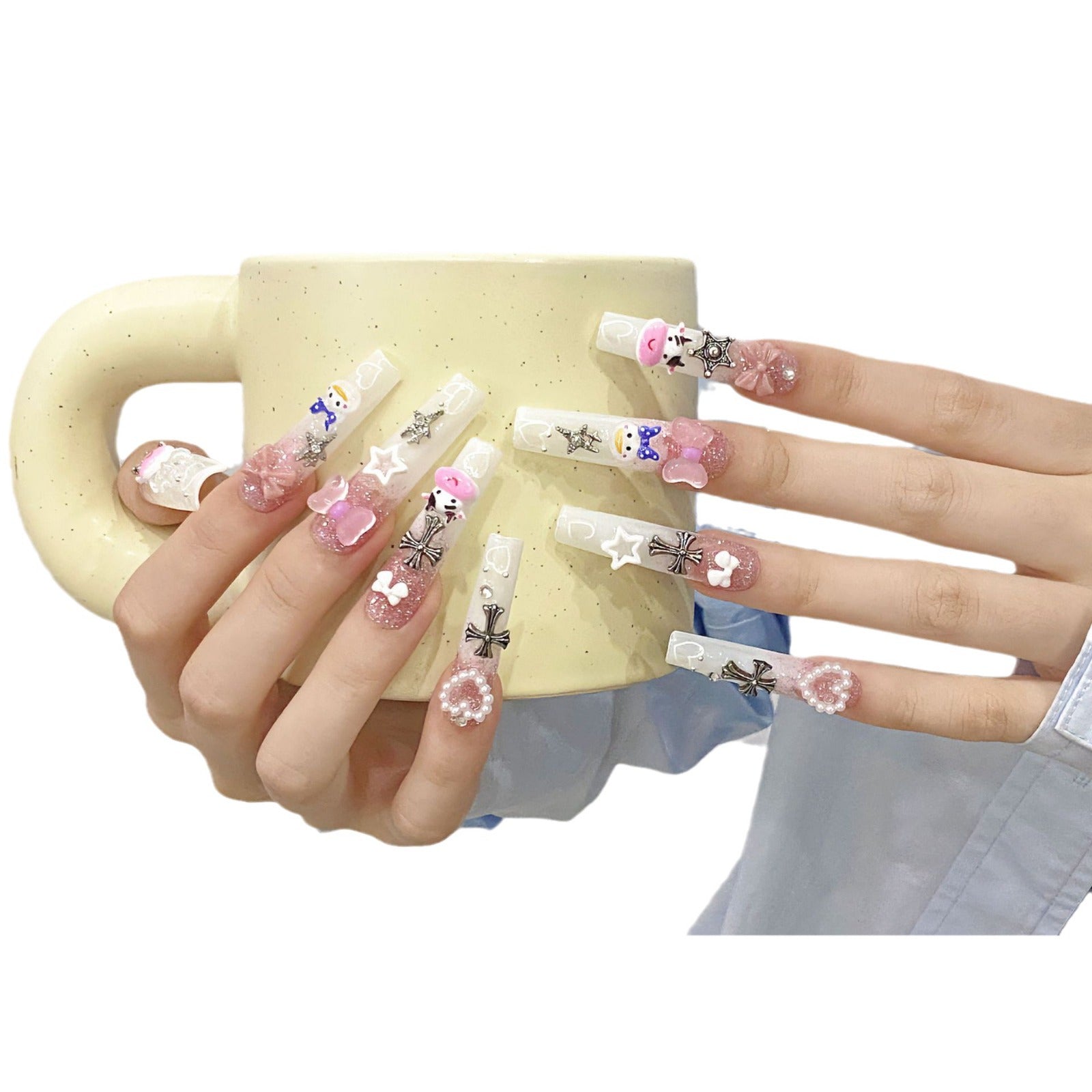 Pure handmade press on nails   nail art fake nails beauty | 365nails