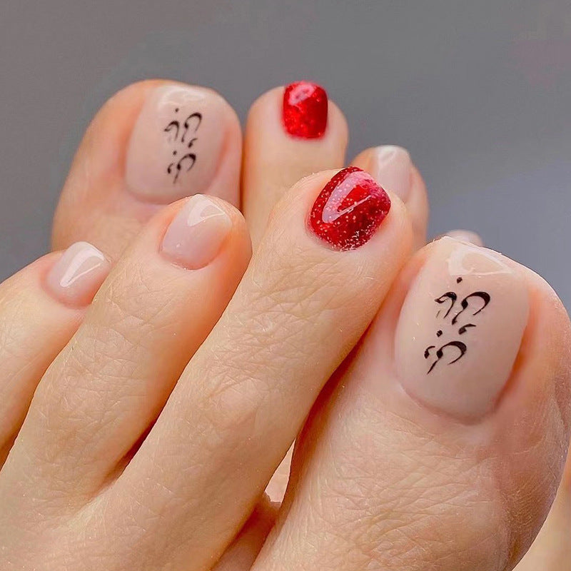 可穿戴趾甲貼 甲貼 可移除 美白 假趾甲 成品 批發｜365nails
