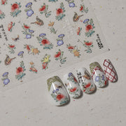 365nails: "Vintage Chinese Floral & Butterfly" –Nail Art Stickers